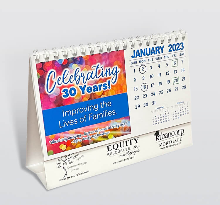 Business desk calendar printing